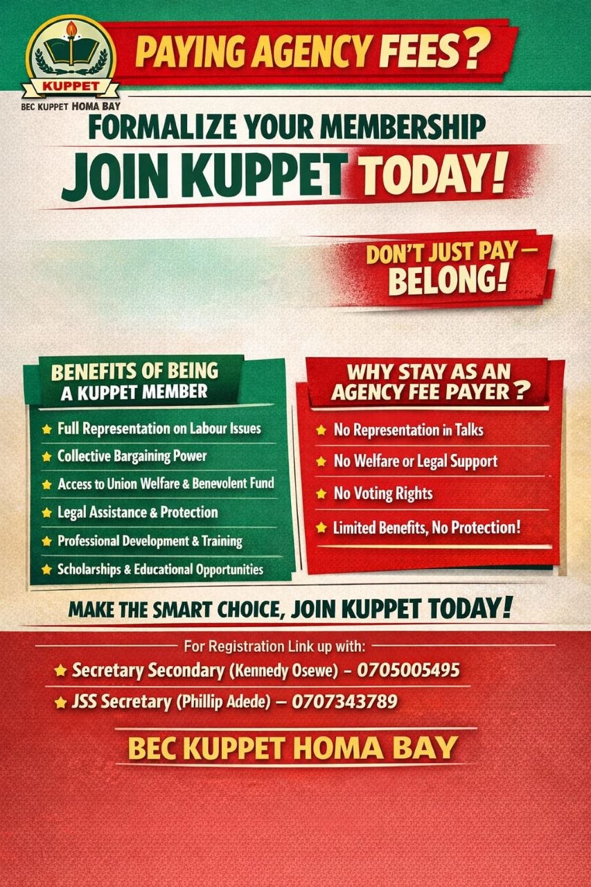 Agency Fee Payers Registration Poster